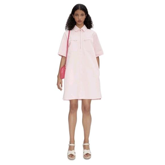 A.P.C. Dresses & Skirts - A.P.C. Rosa Mini Dress Pink Collared Shirt Dress A Line Size 40 (US 6/8)